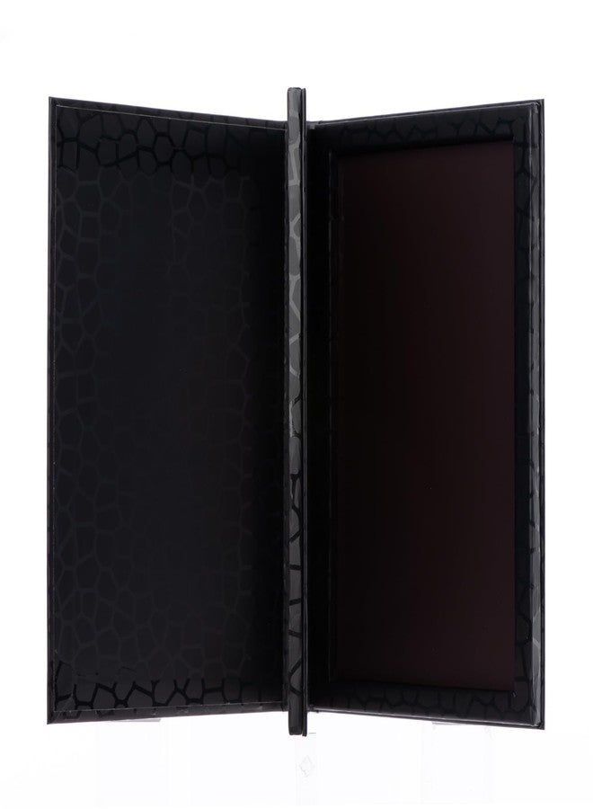 Allwon 2-Layer Book Shaped Magnetic Palette Large Empty Makeup Palette Storage Box for Eyeshadow Lipstick Blush Powder (Black) - Image 2